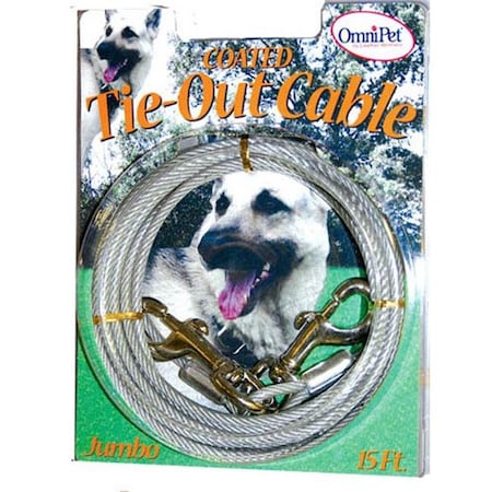 Tandy Leather Factory Leather Brothers 168CT-15 Tie-Out Cable Heavy Duty Jumbo - 15 ft. 168CT-15